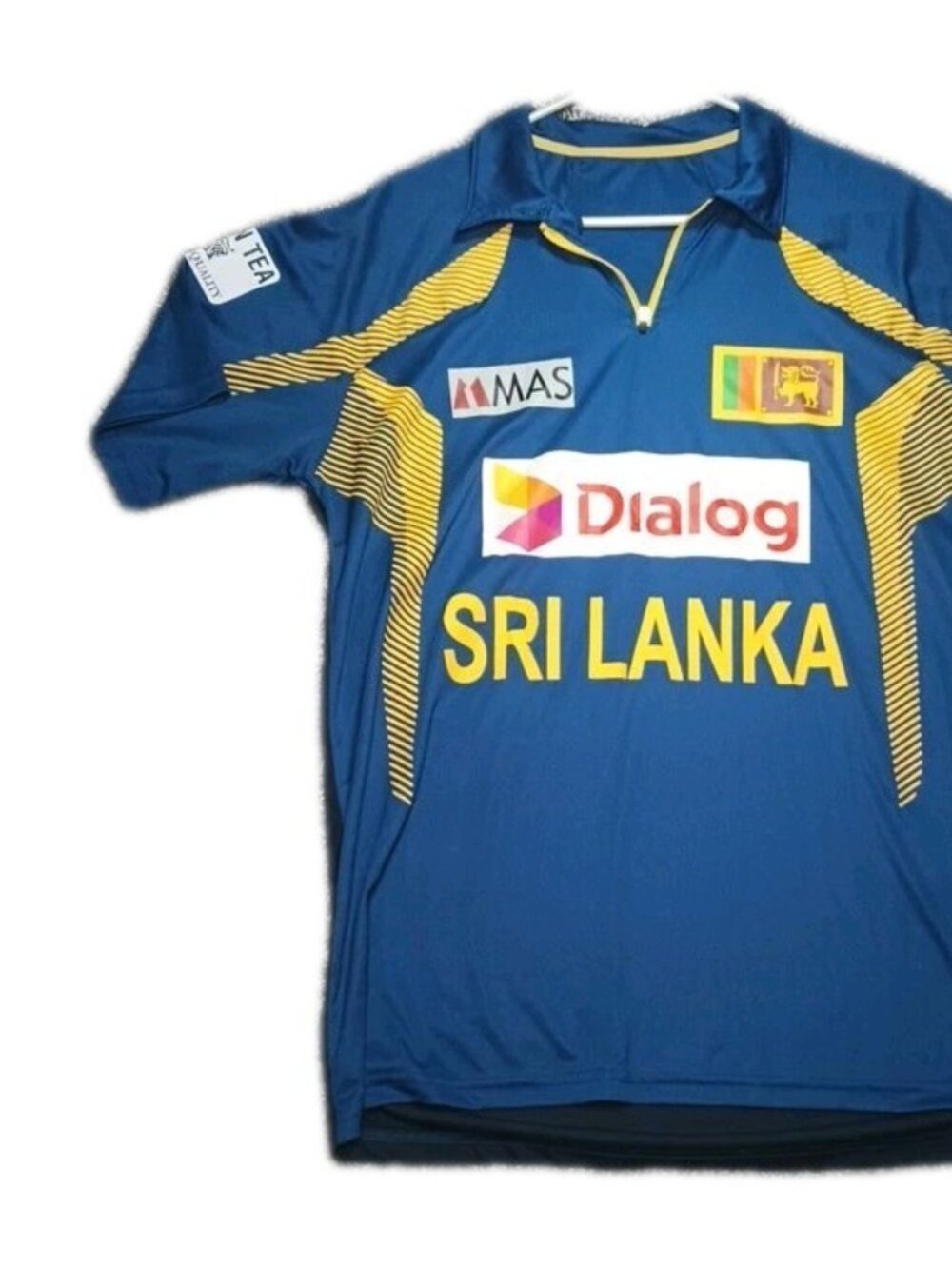 Sri Lanka Cricket Jersey Mens XL MAS Dialog Lions ODI Blue Yellow Short Sleeve
